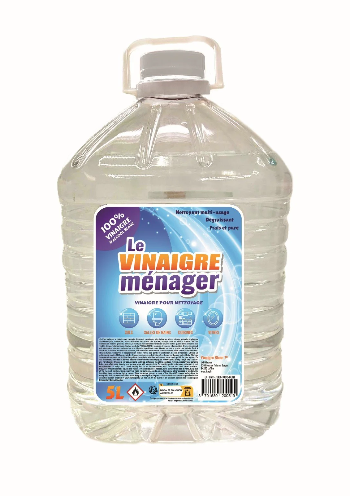 Vinaigre ménager 7 degrés
