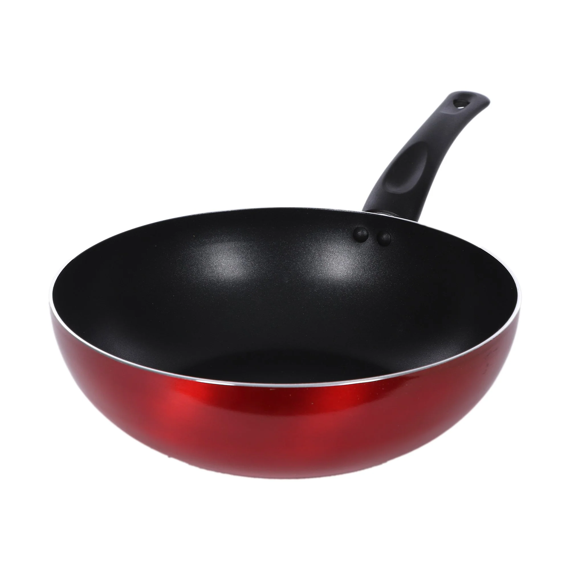 Wok à induction rouge métallisé 28cm